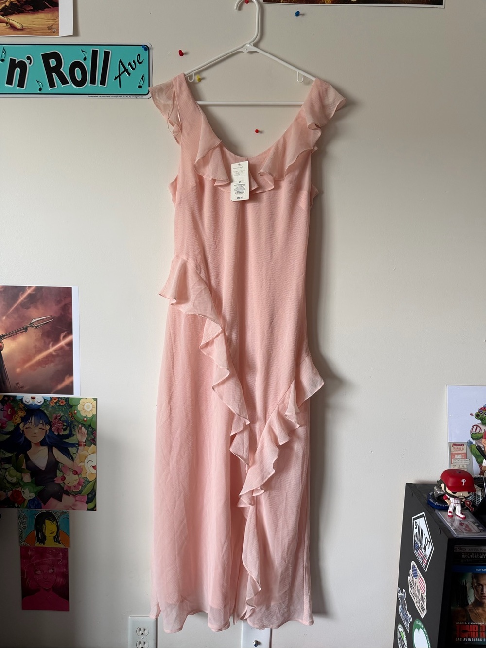 Target Pink Ruffle Maxi Dress